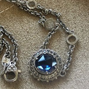 Authentic Judith Ripka blue stone necklace